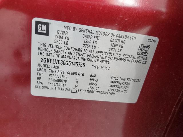 2016 GMC TERRAIN DE - 2GKFLVE30G6145756