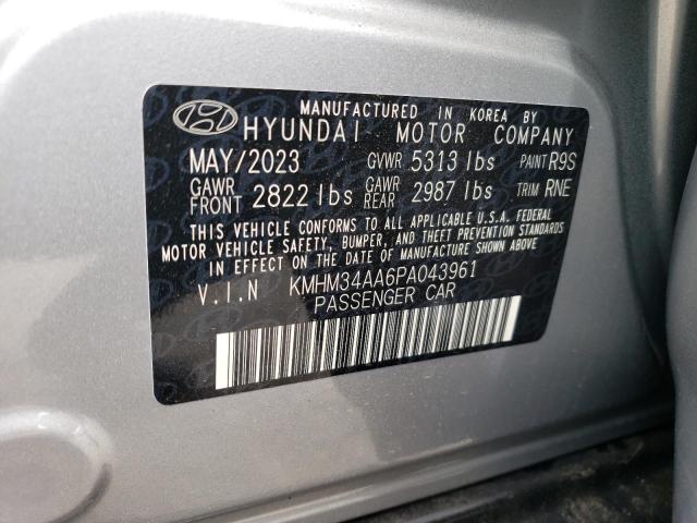 2023 Hyundai Ioniq 6 Sel VIN: KMHM34AA6PA043961 Lot: 54428044