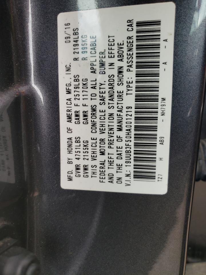 19UUB3F50HA001219 2017 Acura Tlx Tech