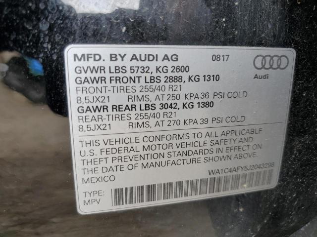 WA1C4AFY5J2043298 2018 Audi Sq5 Prestige