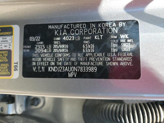 2022 Kia Soul Lx VIN: KNDJ23AU0N7833989 Lot: 55691184