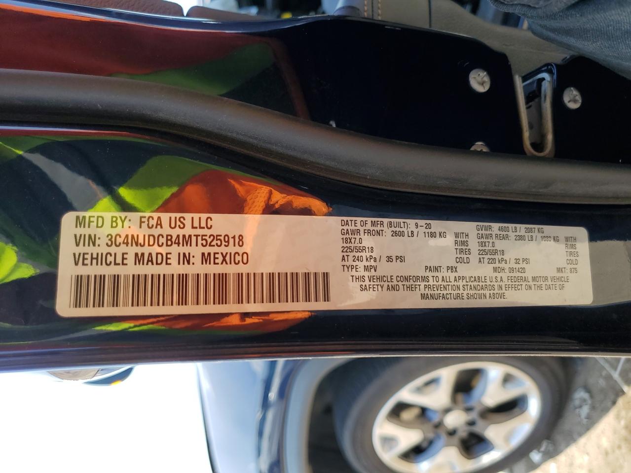 3C4NJDCB4MT525918 2021 Jeep Compass Limited