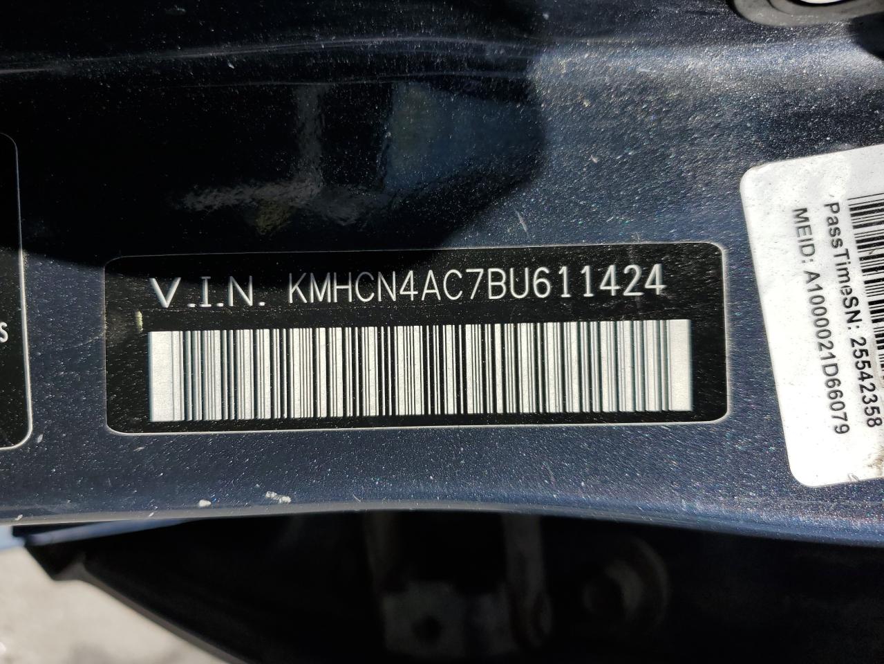 KMHCN4AC7BU611424 2011 Hyundai Accent Gls