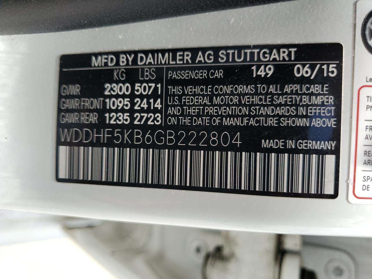 WDDHF5KB6GB222804 2016 Mercedes-Benz E 350