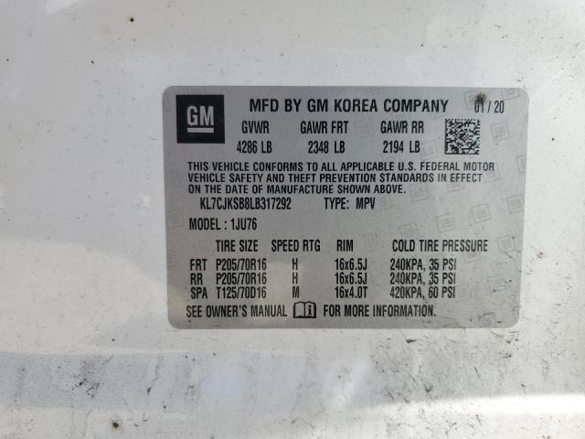 KL7CJKSB8LB317292 Chevrolet Trax LS 13