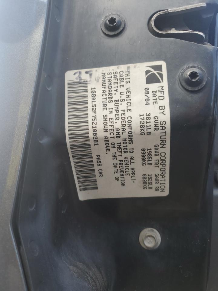 1G8AL52F75Z100281 2005 Saturn Ion Level 3