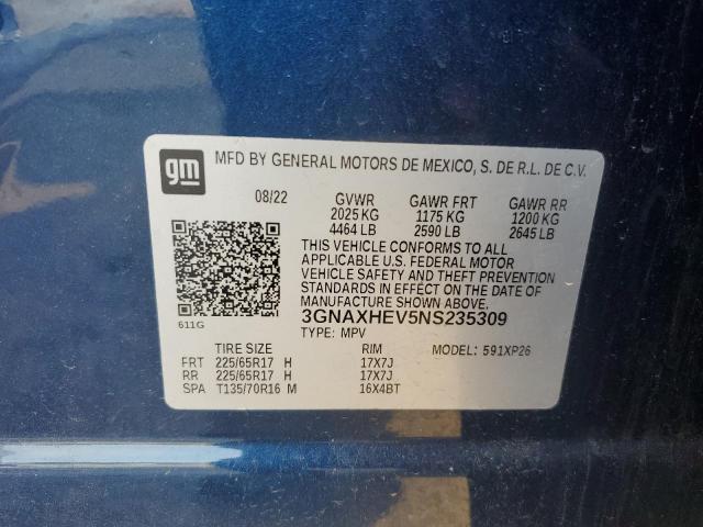 2022 CHEVROLET EQUINOX LS - 3GNAXHEV5NS235309
