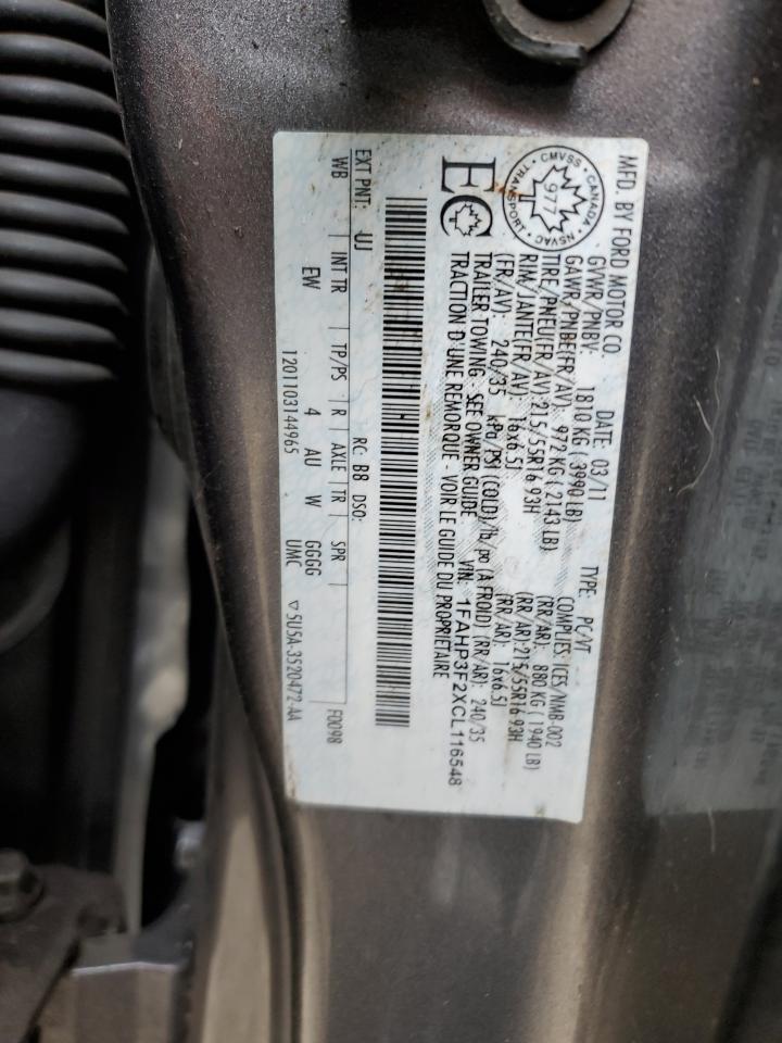 1FAHP3F2XCL116548 2012 Ford Focus Se