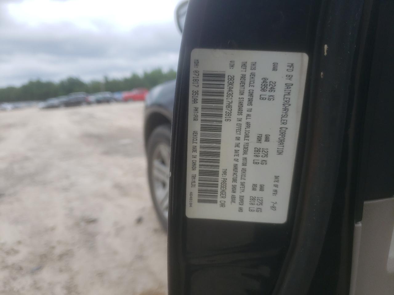 2B3KA43G17H873916 2007 Dodge Charger Se