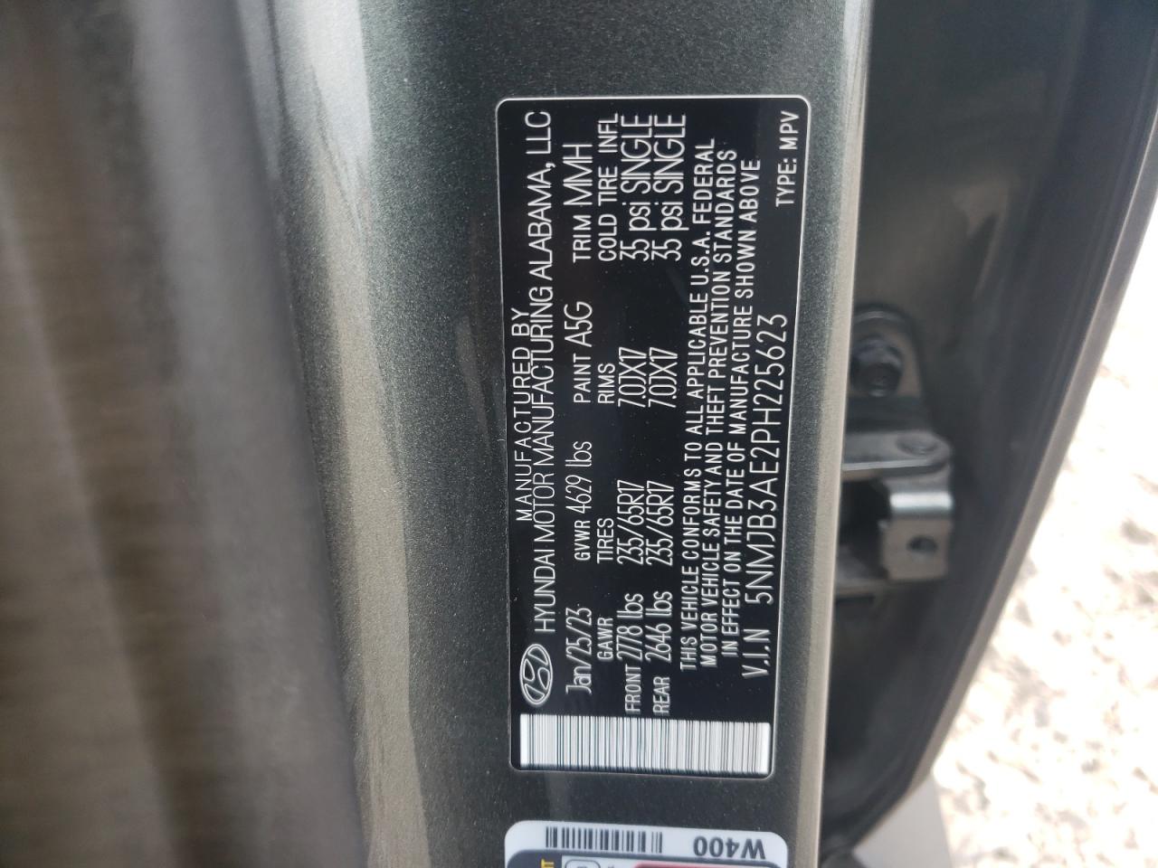 5NMJB3AE2PH225623 2023 Hyundai Tucson Sel