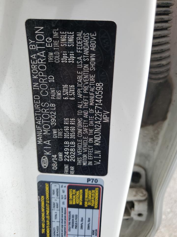 KNDJN2A22F7140598 2015 Kia Soul