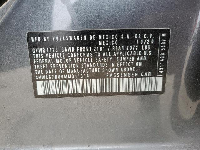 2021 Volkswagen Jetta S VIN: 3VWC57BU0MM011314 Lot: 56877704