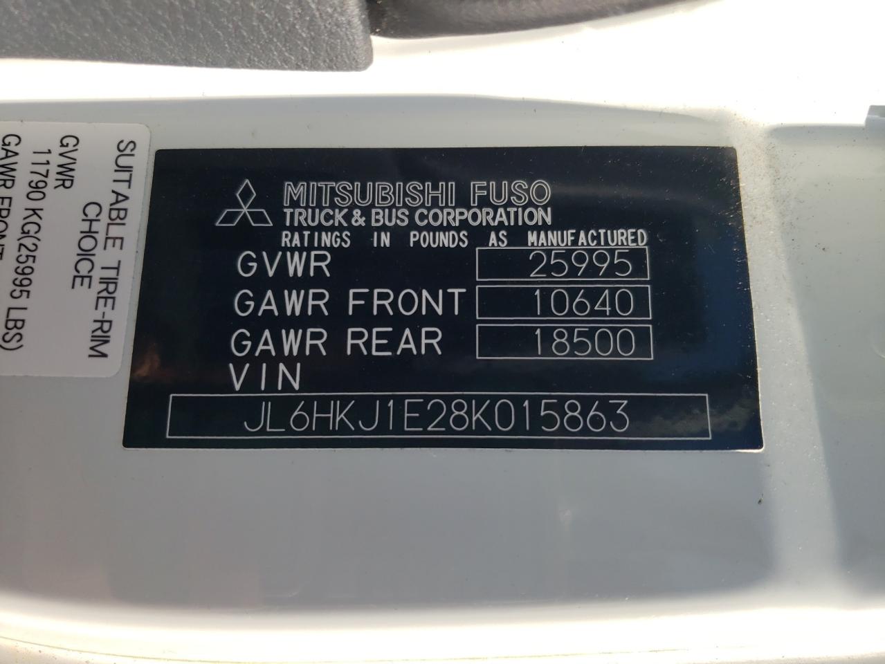 JL6HKJ1E28K015863 2008 Mitsubishi Fuso Truck Of America Inc Fk 62F