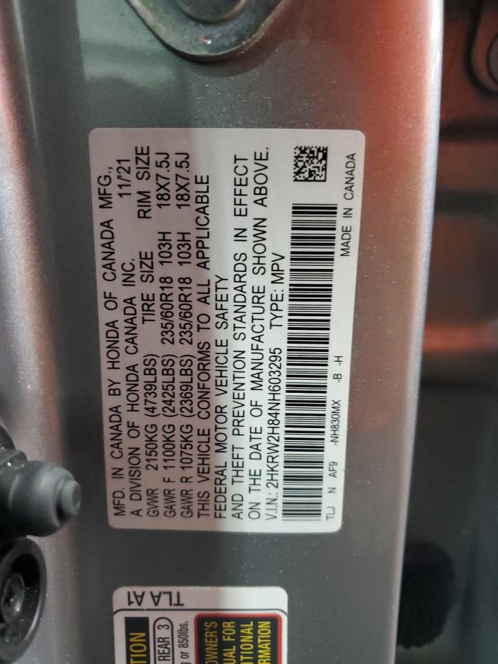 2HKRW2H84NH603295 2022 Honda Cr-V Exl