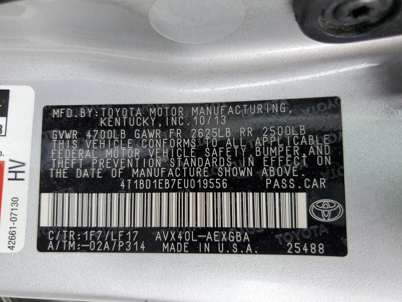 Lot #2987043753 2014 TOYOTA AVALON HYB