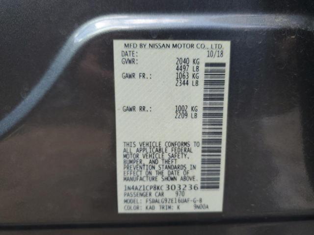 2019 Nissan Leaf S VIN: 1N4AZ1CP8KC303236 Lot: 54024554