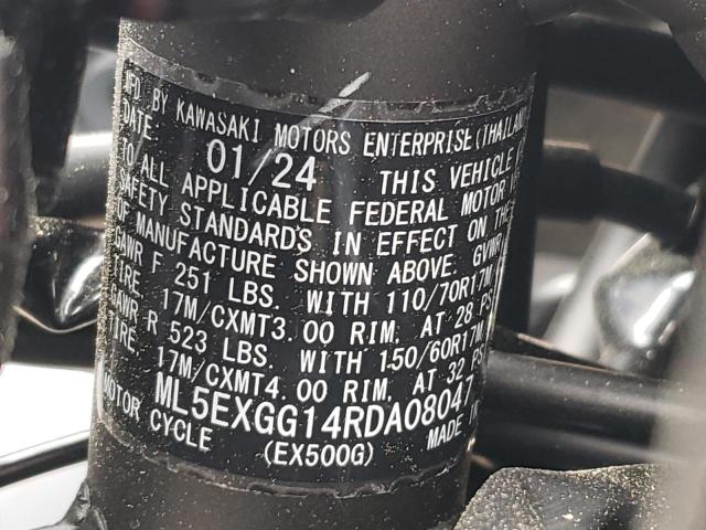 2024 KAWASAKI NINJA 500 ML5EXGG14RDA08047