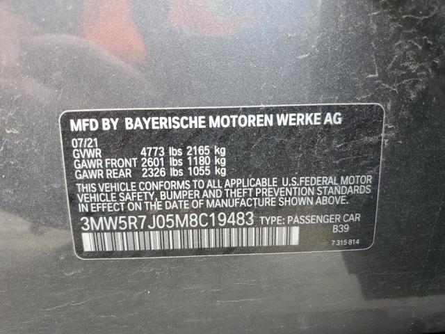 2021 BMW 330Xi VIN: 3MW5R7J05M8C19483 Lot: 55167874