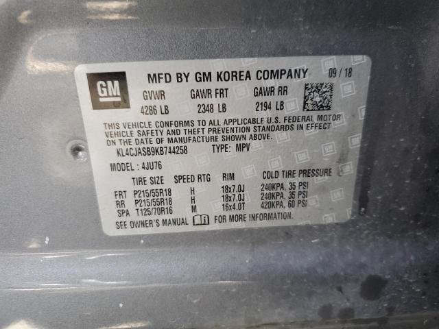 2019 Buick Encore Preferred VIN: KL4CJASB9KB744258 Lot: 54371644