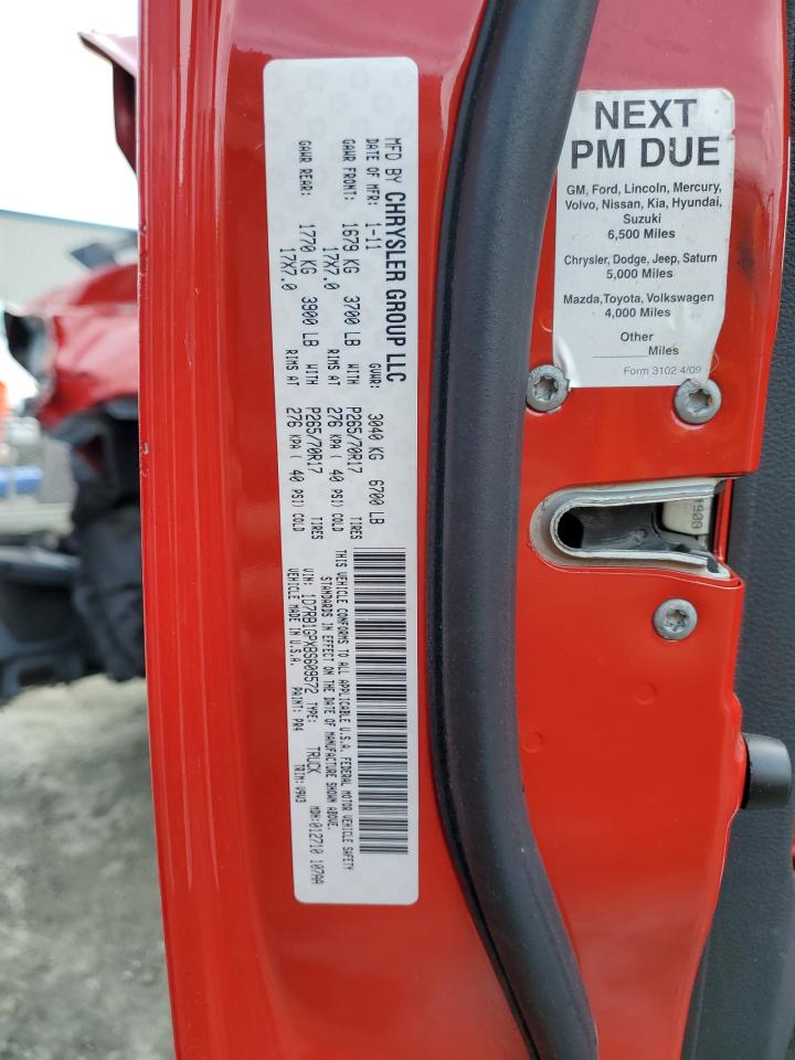 1D7RB1GPXBS609572 2011 Dodge Ram 1500