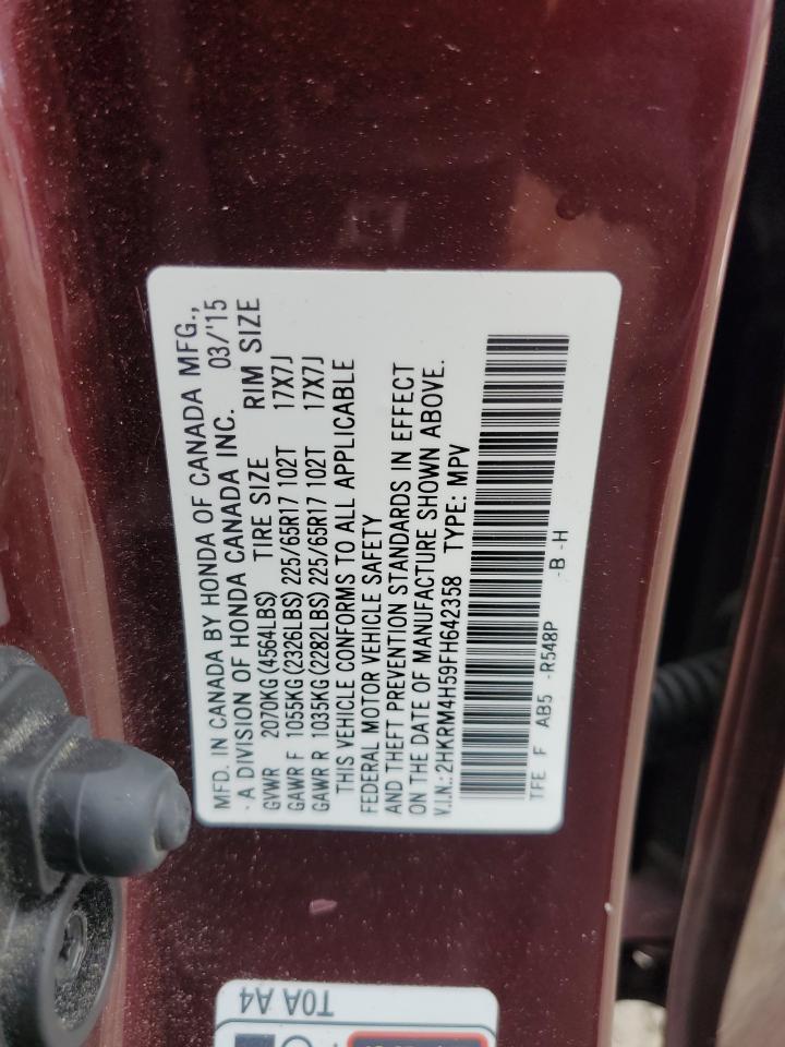 2HKRM4H59FH642358 2015 Honda Cr-V Ex