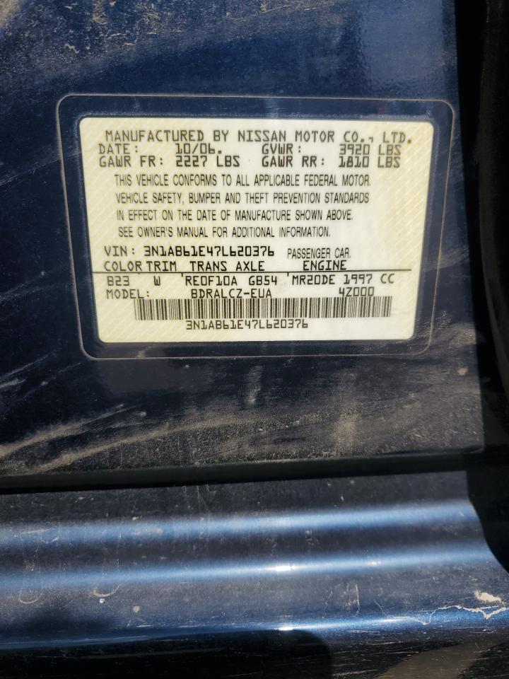 3N1AB61E47L620376 2007 Nissan Sentra 2.0