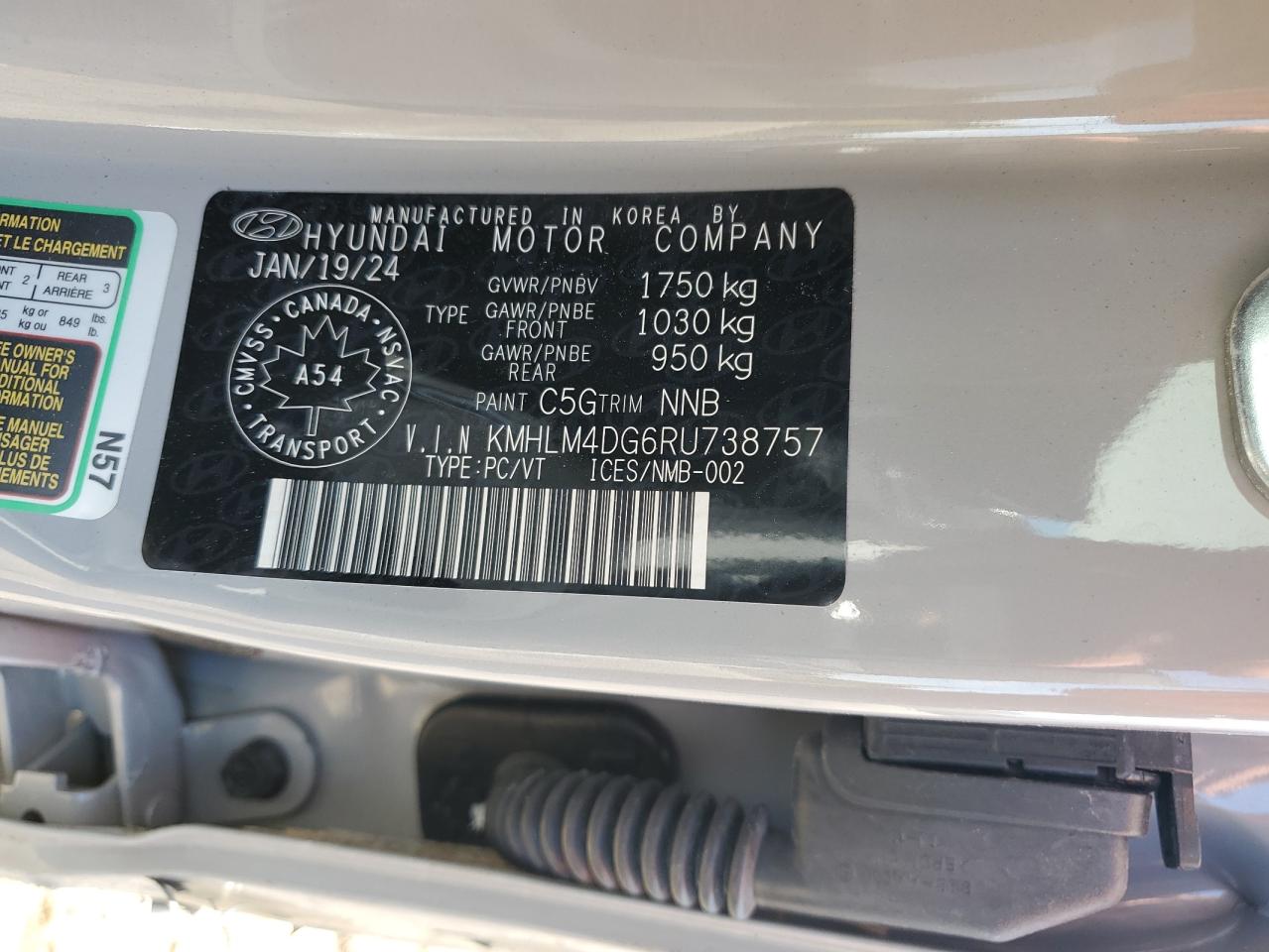 KMHLM4DG6RU738757 2024 Hyundai Elantra Sel