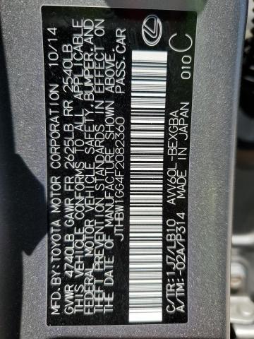 2015 Lexus Es 300H VIN: JTHBW1GG4F2082360 Lot: 56202944