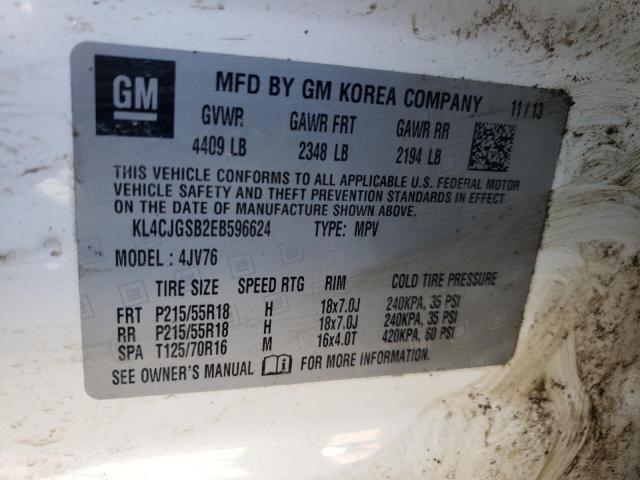 2014 Buick Encore VIN: KL4CJGSB2EB596624 Lot: 56896244