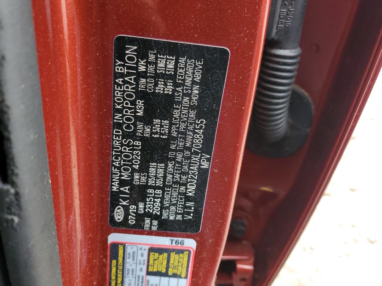 KNDJ23AUXL7088455 2020 Kia Soul Lx