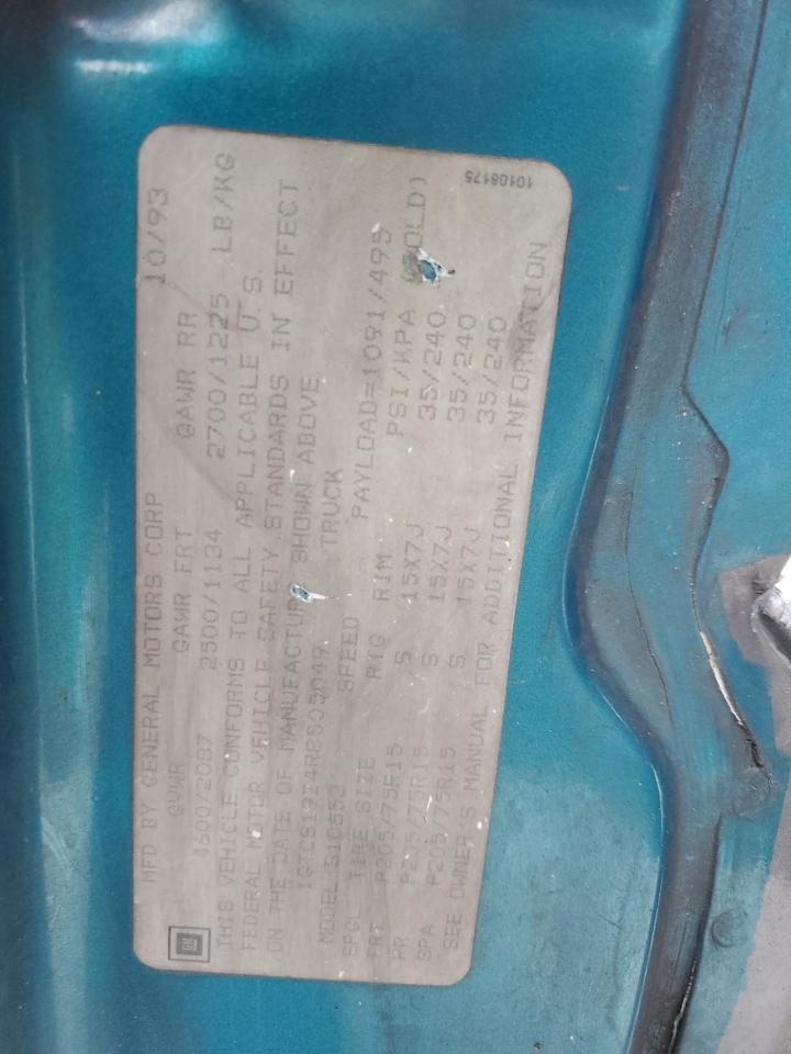 1GTCS19Z4R8505049 1994 GMC Sonoma