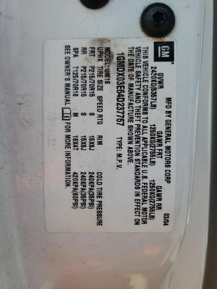 1GMDX03E64D237767 2004 Pontiac Montana