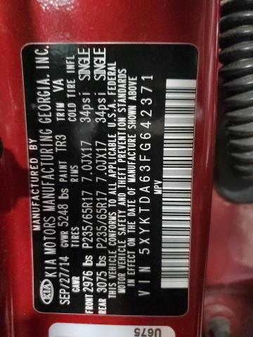 2015 KIA SORENTO LX - 5XYKTDA63FG642371