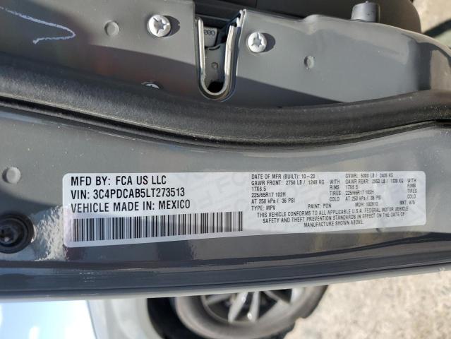 2020 Dodge Journey Se VIN: 3C4PDCAB5LT273513 Lot: 56672404