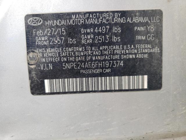 2015 HYUNDAI SONATA SE - 5NPE24AF6FH197374