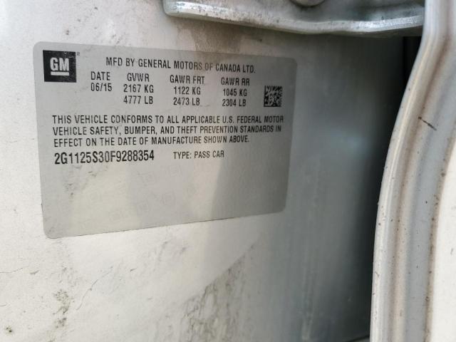 2015 Chevrolet Impala Lt VIN: 2G1125S30F9288354 Lot: 55689854