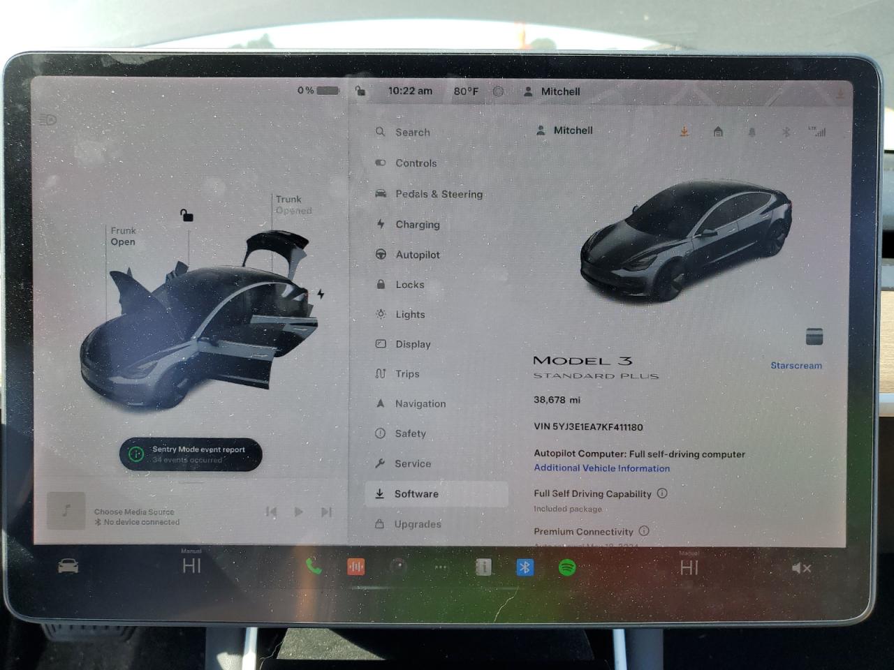 5YJ3E1EA7KF411180 2019 Tesla Model 3