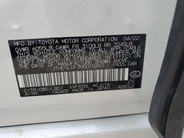 2022 LEXUS LS 500 JTHE5LGF3N5010467