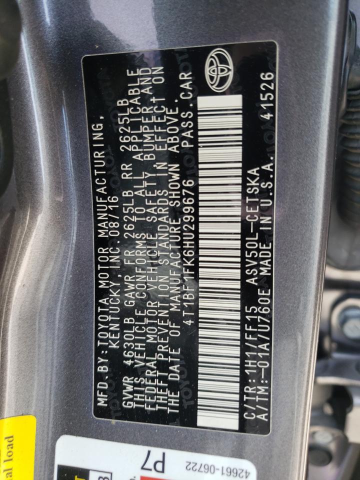 4T1BF1FK6HU299676 2017 Toyota Camry Le