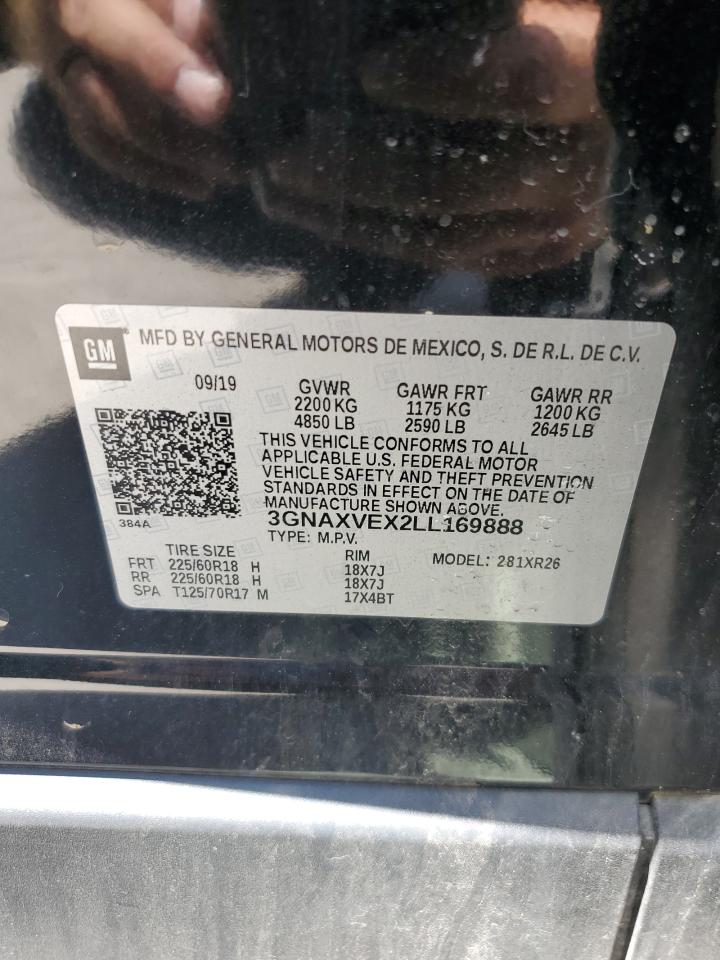 3GNAXVEX2LL169888 2020 Chevrolet Equinox Lt