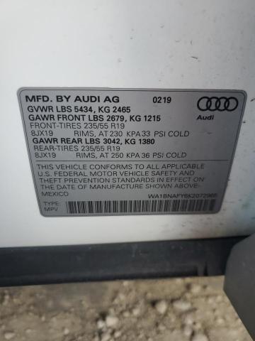 VIN WA1BNAFY6K2072965 2019 Audi Q5, Premium Plus no.13