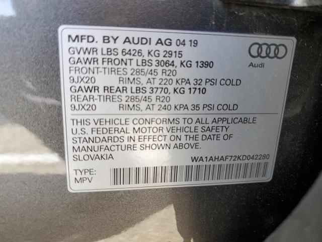 VIN WA1AHAF72KD042280 2019 Audi Q7, Premium no.13