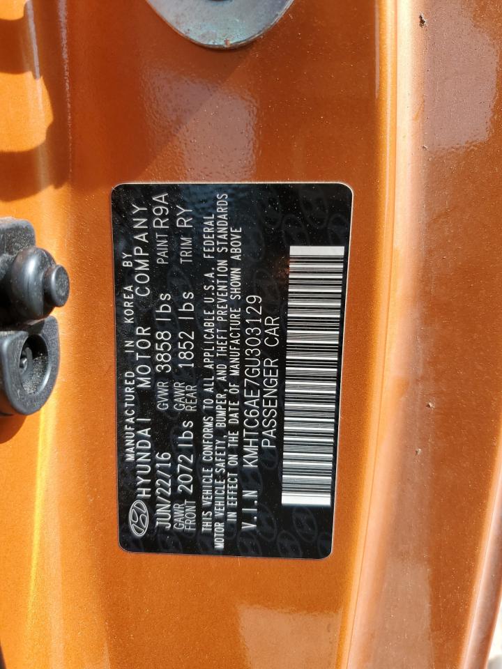 KMHTC6AE7GU303129 2016 Hyundai Veloster Turbo