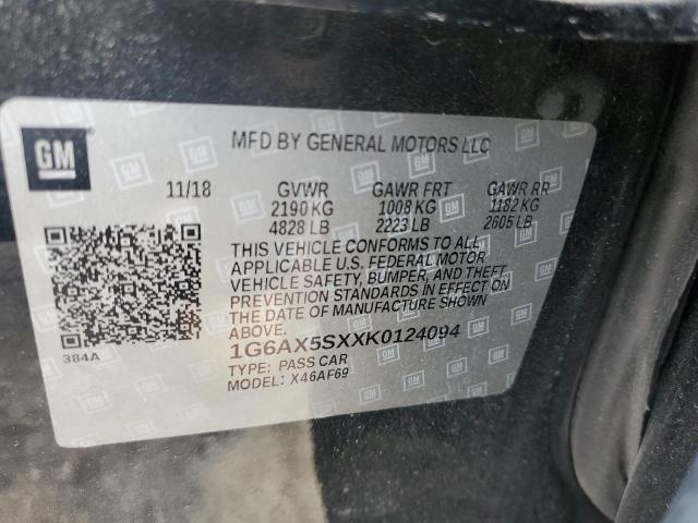 2019 CADILLAC CTS LUXURY - 1G6AX5SXXK0124094