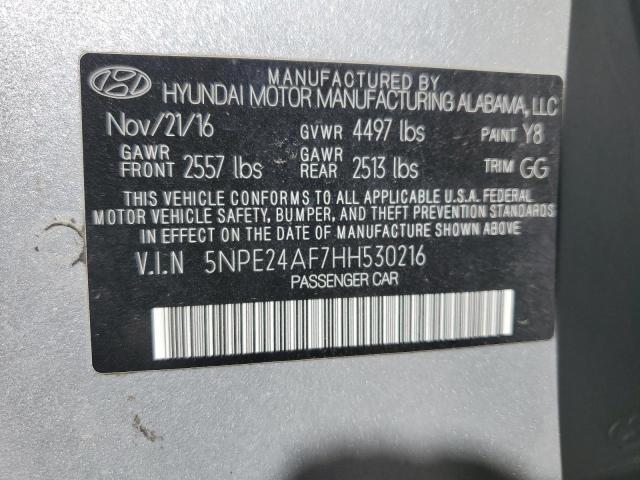 2017 Hyundai Sonata Se VIN: 5NPE24AF7HH530216 Lot: 55402914