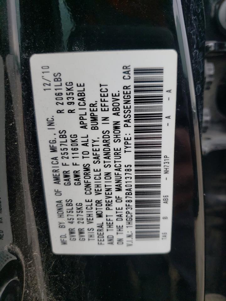 1HGCP3F87BA013785 2011 Honda Accord Exl