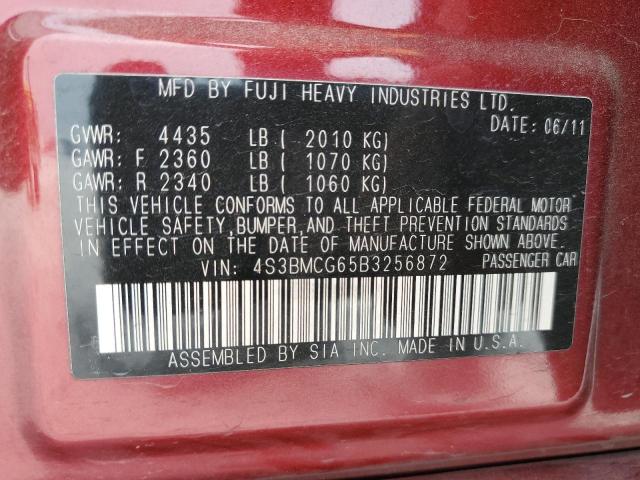 2011 Subaru Legacy 2.5I Premium VIN: 4S3BMCG65B3256872 Lot: 56070424
