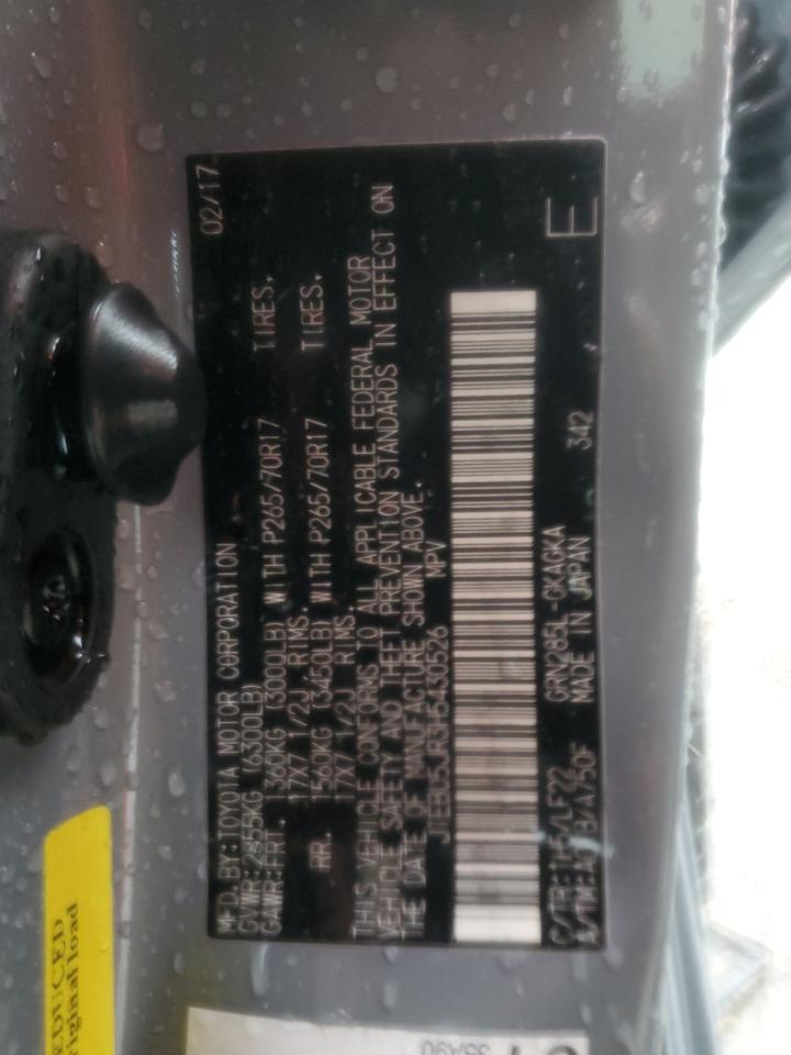 JTEBU5JR3H5430526 2017 Toyota 4Runner Sr5/Sr5 Premium