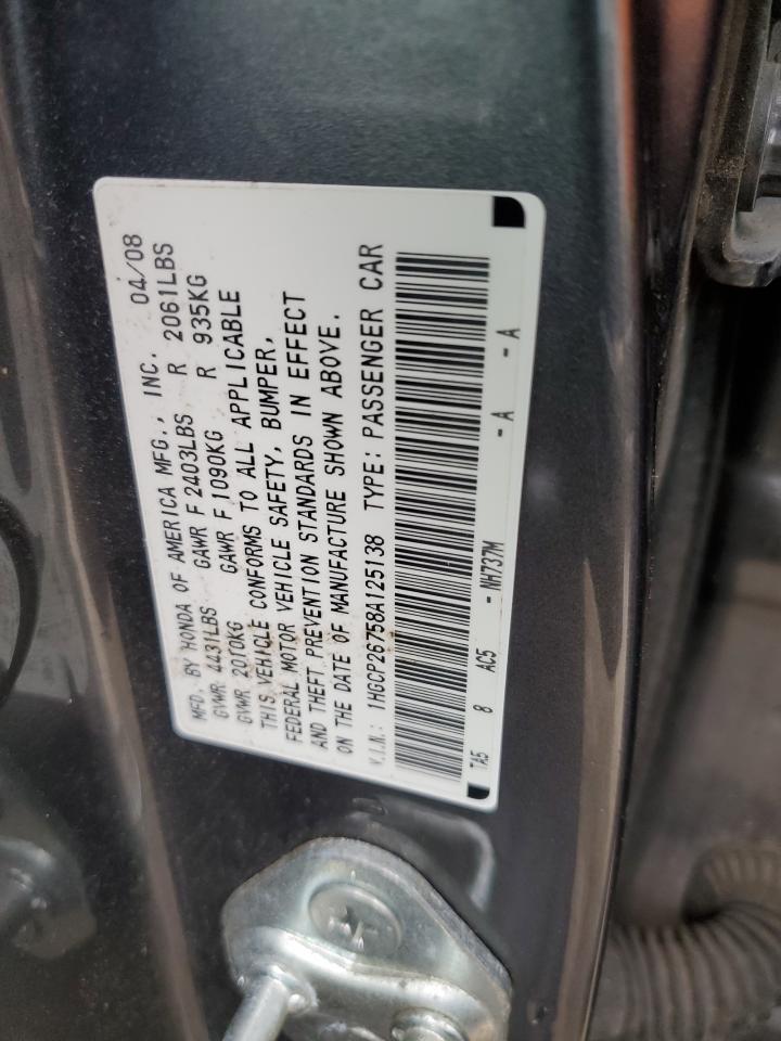 1HGCP26758A125138 2008 Honda Accord Ex