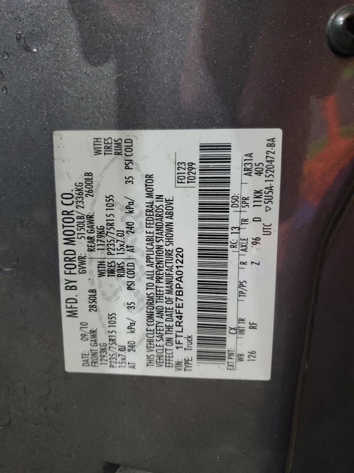 1FTLR4FE7BPA01220 2011 Ford Ranger Super Cab